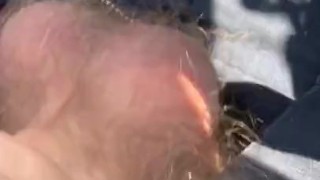 Jacking off in a tow truck !