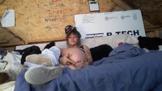 xxxtra small kinky whore double penetrates herself