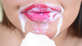 ASMR: Icecream Tongue Tease + BBW Feedee Food Porn
