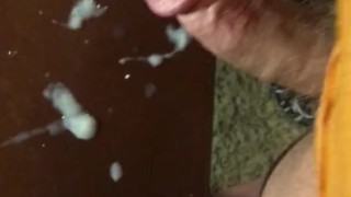 Shooting my huge load of cum