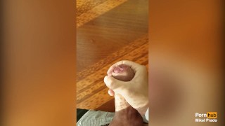 SlowMo cumshot young bald cock