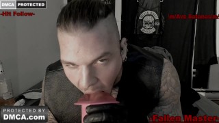 c2c leather smoke hot pussy lick pov