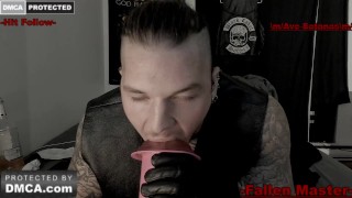 c2c leather smoke hot pussy lick pov
