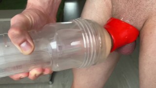 Hot Flashlight fuck with tight Cockring / It was a Epic CUM! / Big Dick 23.