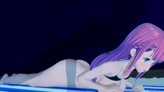 Mafuyu Kirisu at the Beach - We Never Learn - 3D Hentai