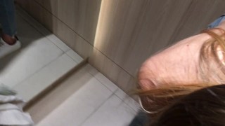 During shopping, a thin girl sucked my dick in the fitting room