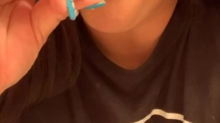 Sucking and spitting 