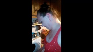 sissy housewife make morning coffee