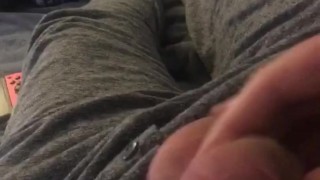Teen playing with cock