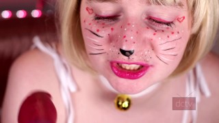 Kitten in Heat Fucked by Bad Dragon Dildos + 3 cumshots PREVIEW