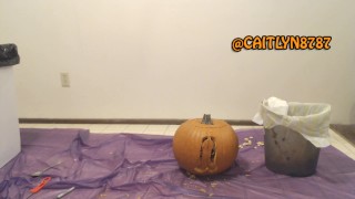 Harley Quinn Carving a Dick-o-Lantern (Part 2)