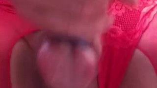 Double dildo cum