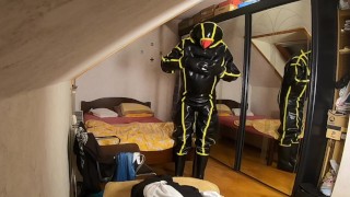 Complete Body Inflation with MD-Latex Cyborg Suit