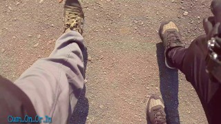 Almost caught in an amusement park whih cum in panties