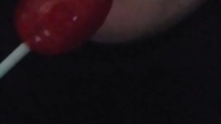 SFW Sucking on a blow pop feeder feedee fetish porn Red Lollipop Big lips
