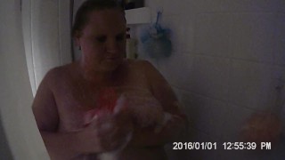 hot milf in the shower getting all wet