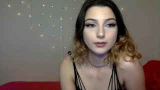 TEEN CAMGIRL W LUSH BLACK LINGERIE AND STOCKINGS CHATURBATE RECORDING PT 7