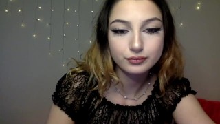 TEEN CAMGIRL RUBS CLIT UNTIL ORGASM IN HER BEDROOM LIVE ON CAHTURBATE