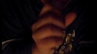 Cute teen wishing it was a real cock in her mouth