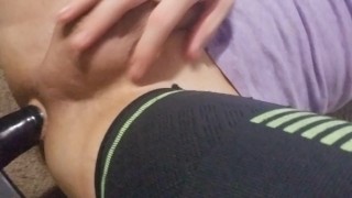 Sissy femboy gets fucked and cums on herself