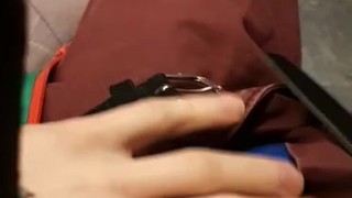 Public flashing in a train