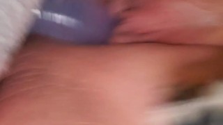 Teasing my pussy with the new toy 