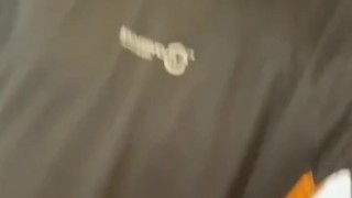 Chavvy Brit cums in kitchen 
