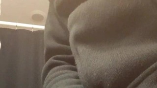 Solo heavy precum and cumshot