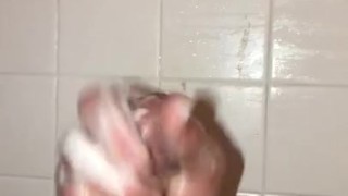 Cumming in the shower