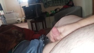 Tiny cock oozes cum