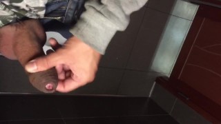 Horny teen public jackoff Large Uncut Cock masturbation edging leaky precum