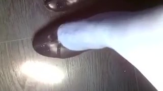 Spit covered shoes