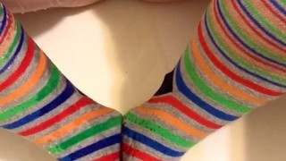 Pissing On my Socks in the tub 