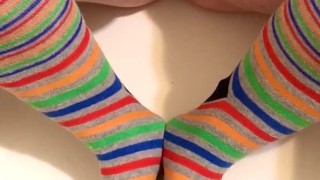 Pissing On my Socks in the tub 