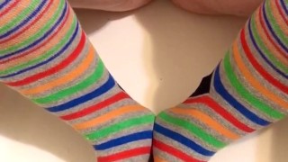 Pissing On my Socks in the tub 