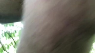 STROKING, JERKING my DICK up in the Tree ** Heavy Weights on my BALLS **
