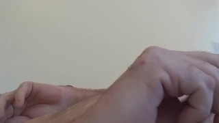 Rubbing and massaging my cock, 