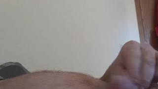 Rubbing and massaging my cock, 