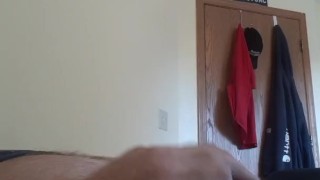 Rubbing and massaging my cock, 