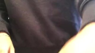Cumming at step dads house 