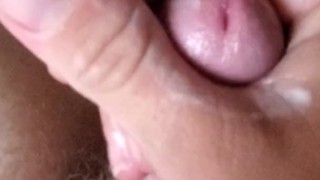 Solo handjob Epic cum shot