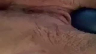 Pulsing pussy from vibrator