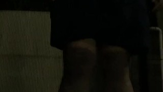 Asian college student nude in public