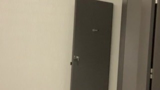 Slave training丨Caged and self-bandaged Asian student in public restroom