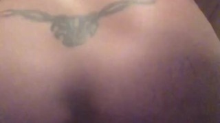 Riding my thick dildo in both holes!! 