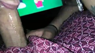 Latina gets huge load in her mouth and can't hold it in