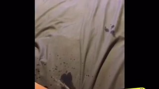 Gorgeous pierced pussy squirts with toy!