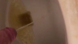 Pee in the gas station urinal
