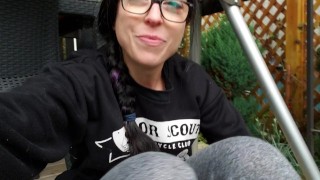 A Morning Pee On My Deck In The Rain