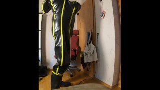 Slip in Inflatable Heavy Rubber Cyborg Catsuit from MD-Latex